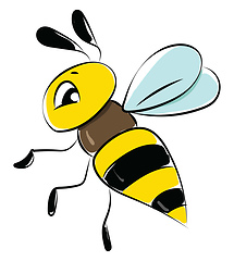 Image showing Image of bee, vector or color illustration.