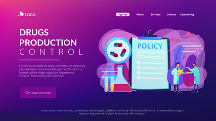 Image showing Pharmaceutical policy concept landing page.