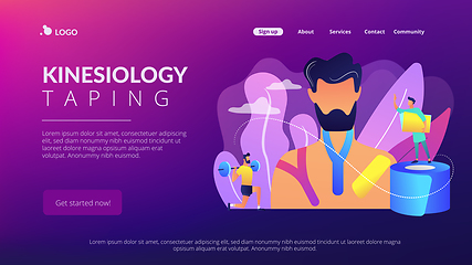 Image showing Kinesiology taping concept landing page.