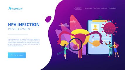 Image showing Human papillomavirus HPV concept landing pageation
