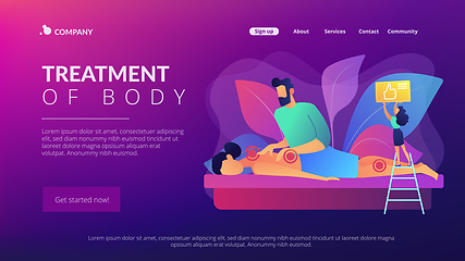 Image showing Professional massage therapy concept landing page