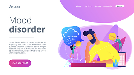 Image showing Seasonal affective disorder concept landing page.