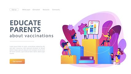 Image showing Immunization education concept landing page.