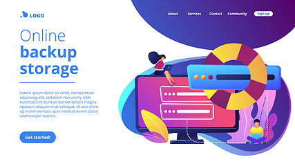 Image showing Backup server concept landing page.