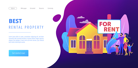 Image showing House for rent concept landing page.