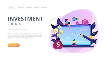 Image showing Investment fund concept landing page.