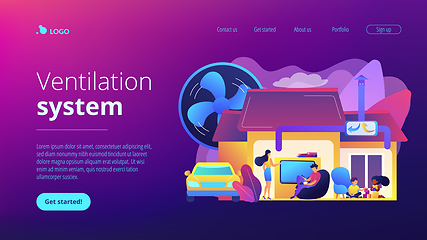 Image showing Ventilation system concept landing page.