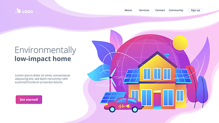 Image showing Eco house concept landing page.