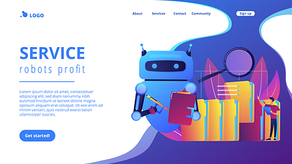 Image showing Robotic process automation concept landing page.