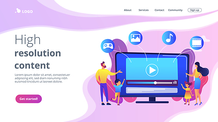 Image showing SmartTV content concept landing page.