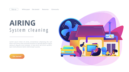 Image showing Ventilation system concept landing page.