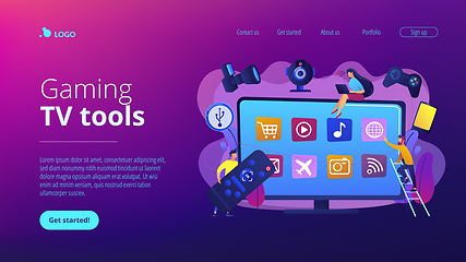 Image showing Smart TV accessories concept landing page.