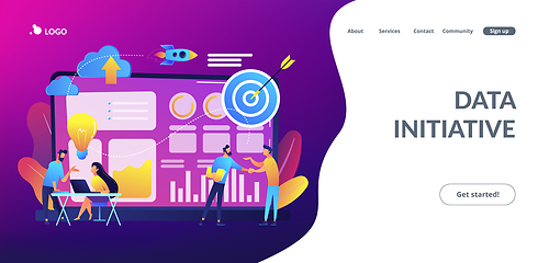 Image showing Data initiative concept landing page.