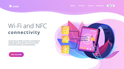 Image showing Wireless connectivity concept landing page.