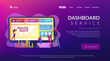 Image showing Dashboard service concept landing page.