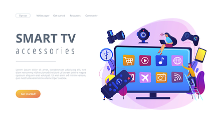 Image showing Smart TV accessories concept landing page.
