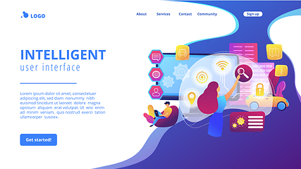 Image showing Intelligent interface concept landing page