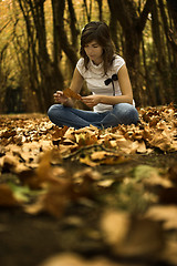 Image showing Woman in the park