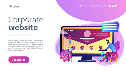 Image showing Corporate website concept landing page.