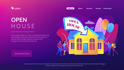 Image showing Open house concept landing page.