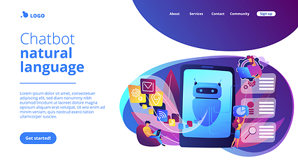 Image showing Natural language processing concept landing page.