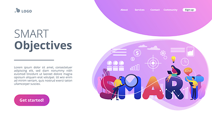 Image showing SMART Objectives concept landing page.