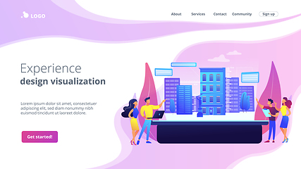 Image showing Interactive design visualization concept landing page