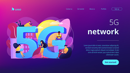 Image showing 5g network concept landing page.