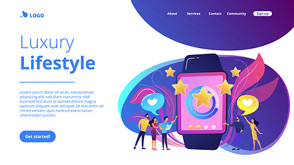 Image showing Luxury smartwatch concept landing page.