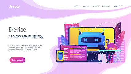 Image showing Digital wellbeing concept landing page.