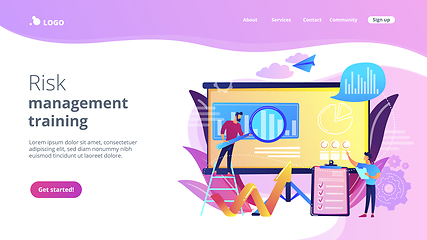 Image showing Risk managementconcept landing page.