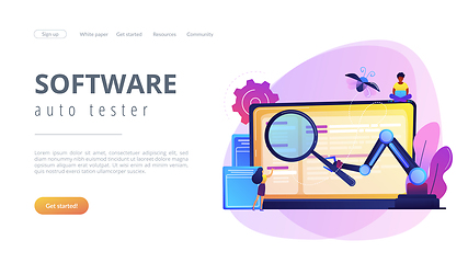 Image showing Automated testing concept landing page.
