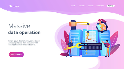 Image showing Big data engineering concept landing page.