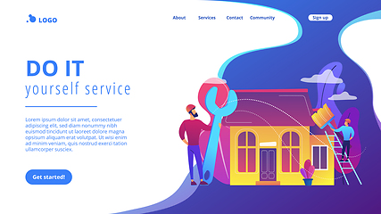 Image showing DIY repair concept landing page.