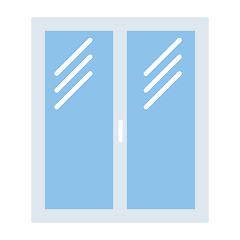 Image showing Icon of closed window frame