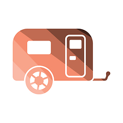 Image showing Camping family caravan car  icon