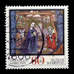 Image showing Christmas postage stamp