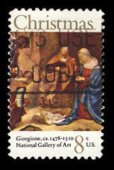 Image showing Christmas postage stamp
