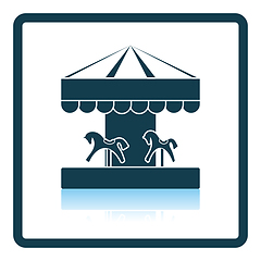 Image showing Children horse carousel icon