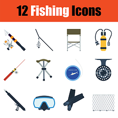 Image showing Fishing icon set