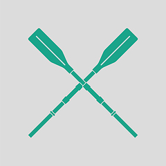 Image showing Icon of  boat oars
