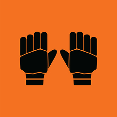 Image showing Pair of cricket gloves icon