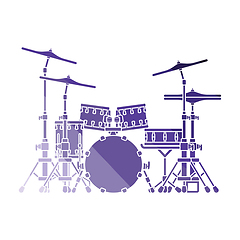 Image showing Drum set icon