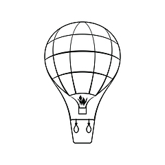 Image showing Icon of hot air balloon