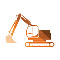 Image showing Icon of construction excavator