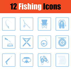 Image showing Fishing icon set