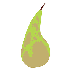 Image showing Flat design icon of Pear in ui colors.