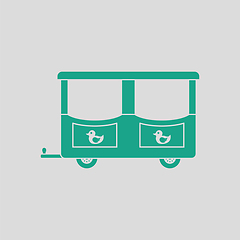 Image showing Wagon of children train icon