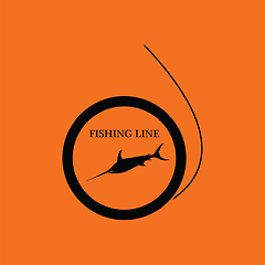 Image showing Icon of fishing line