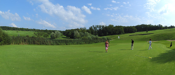 Image showing Panorama of golf course